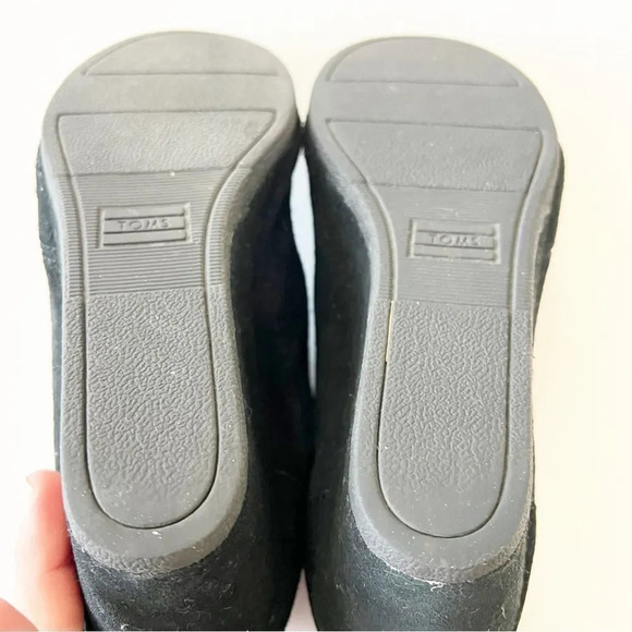 Toms Black Suede Pull-on Wedge Boots Women’s Size 9 One for One Winter FLAW Read - Picture 10 of 12